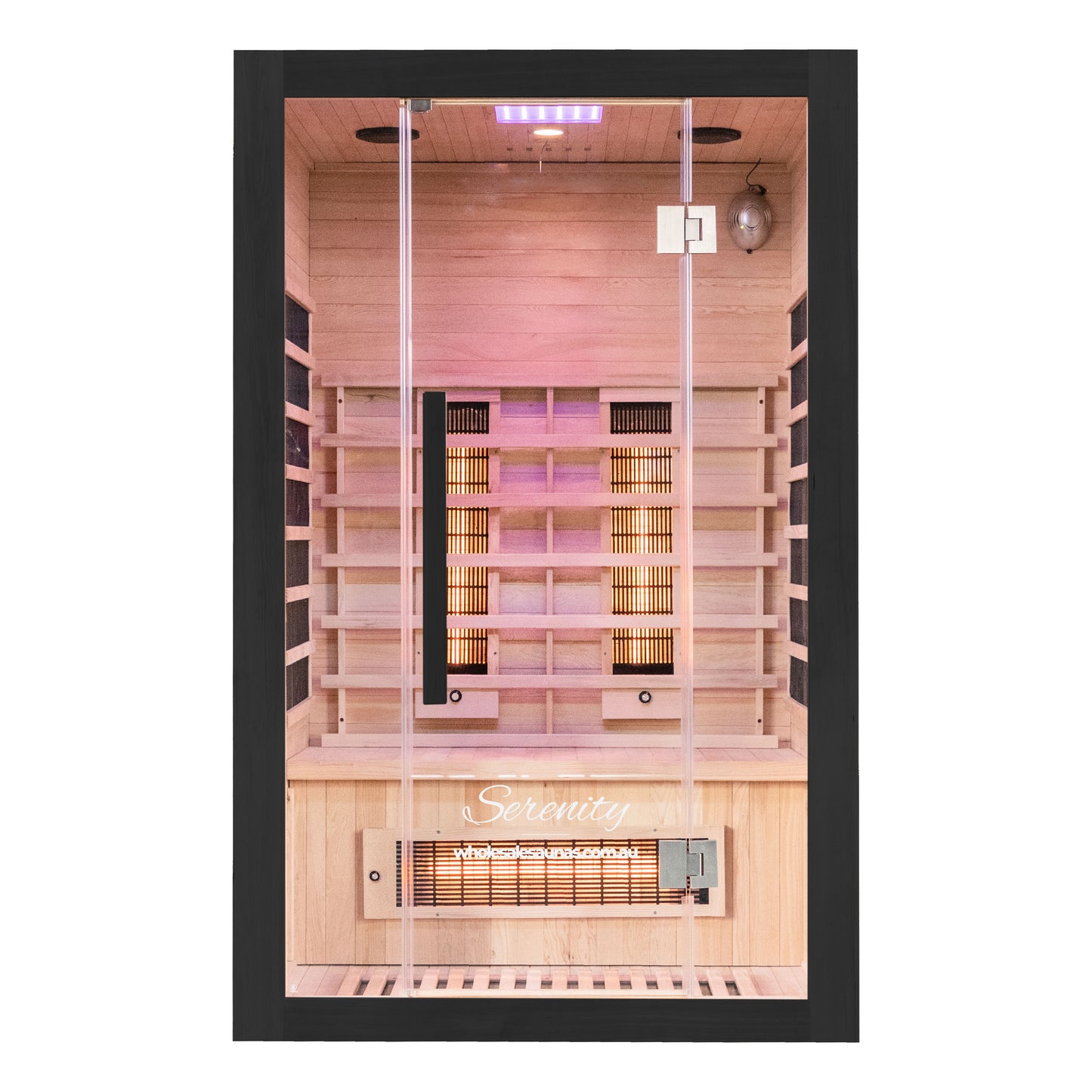 Serenity Midnight Black | Full Spectrum Infrared Sauna | 2 Person Black
