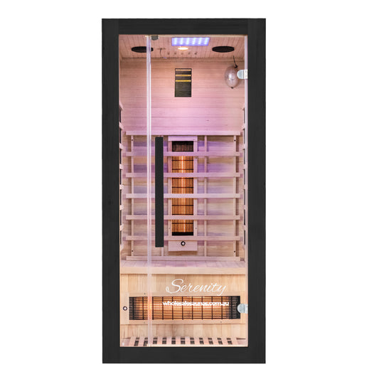 Serenity Midnight Black | Full Spectrum Infrared Sauna | 1 Person