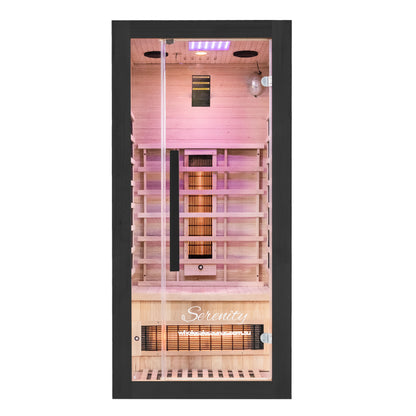 Serenity Midnight Black | Full Spectrum Infrared Sauna | 1 Person