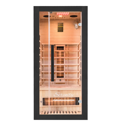 Serenity Midnight Black | Full Spectrum Infrared Sauna | 1 Person
