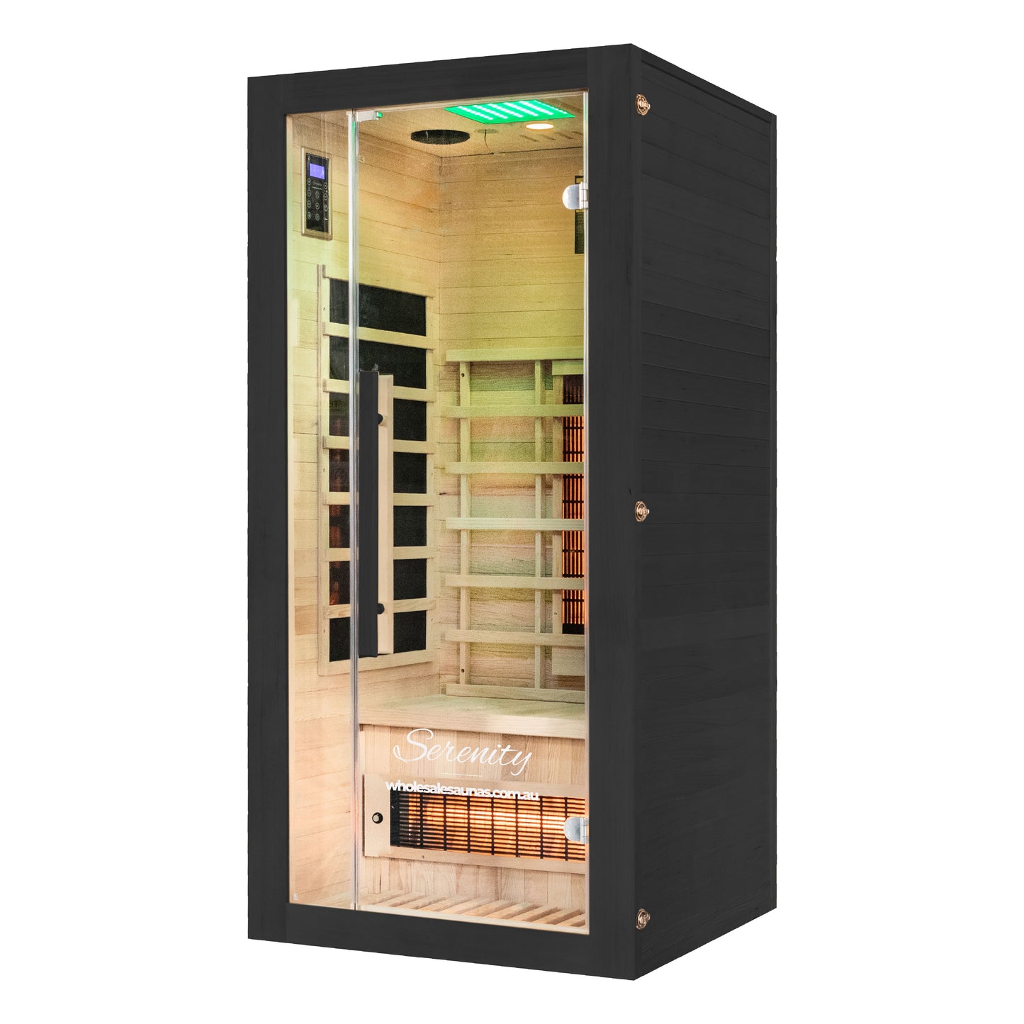 Serenity Midnight Black | Full Spectrum Infrared Sauna | 1 Person
