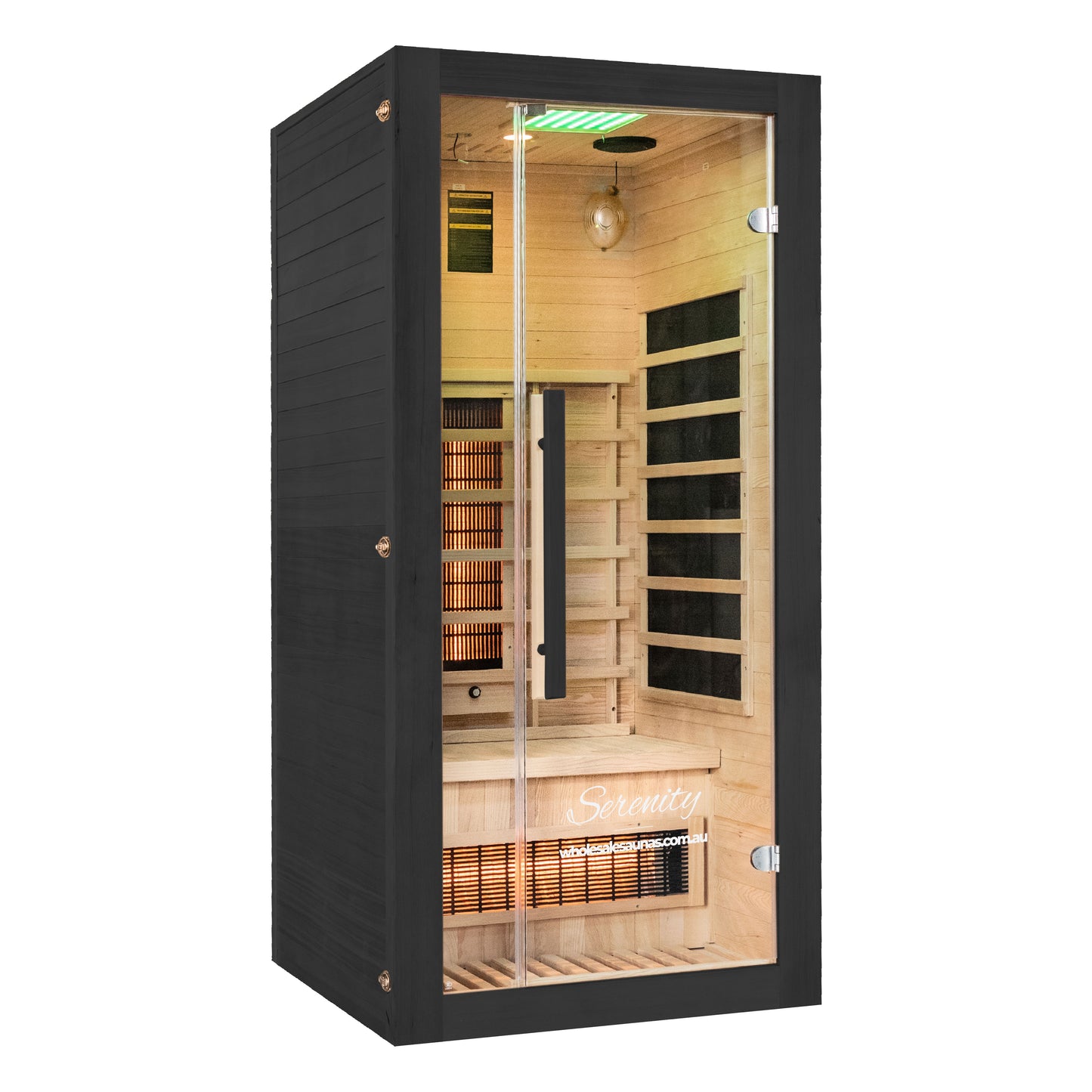 Serenity Midnight Black | Full Spectrum Infrared Sauna | 1 Person