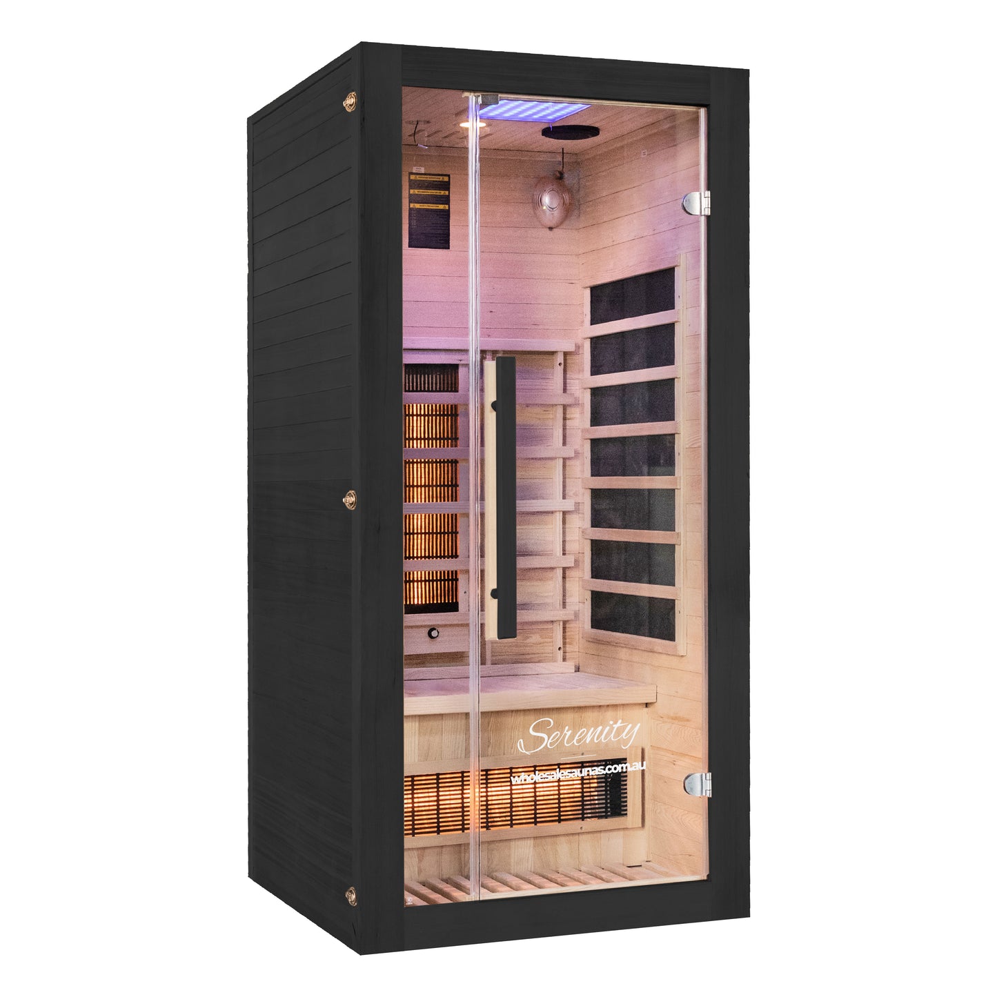 Serenity Midnight Black | Full Spectrum Infrared Sauna | 1 Person
