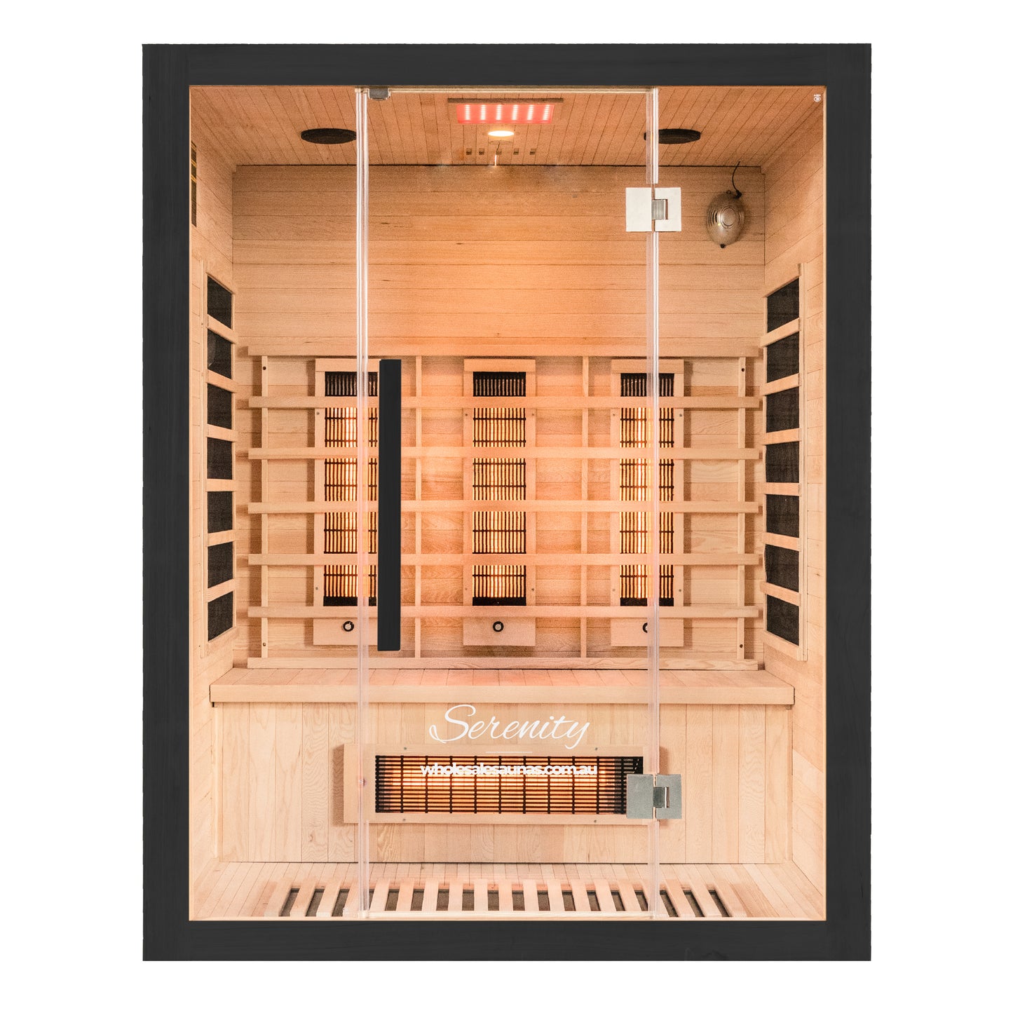 Serenity Midnight Black | Full Spectrum Infrared Sauna | 3 Person Black