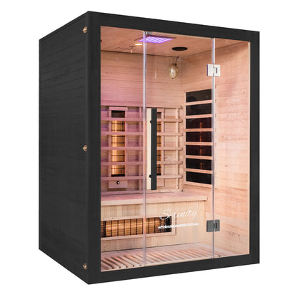 Serenity Midnight Black | Full Spectrum Infrared Sauna | 4 Person