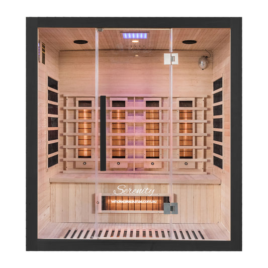 Serenity Midnight Black | Full Spectrum Infrared Sauna | 4 Person