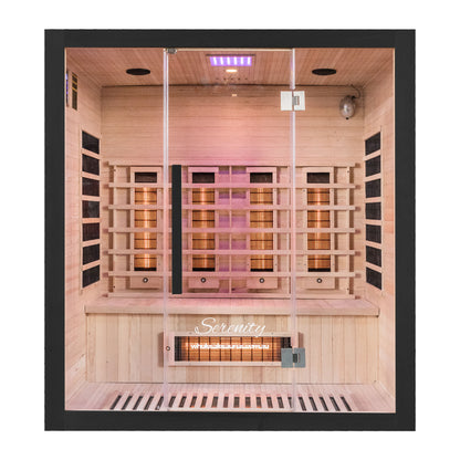 Serenity Midnight Black | Full Spectrum Infrared Sauna | 4 Person