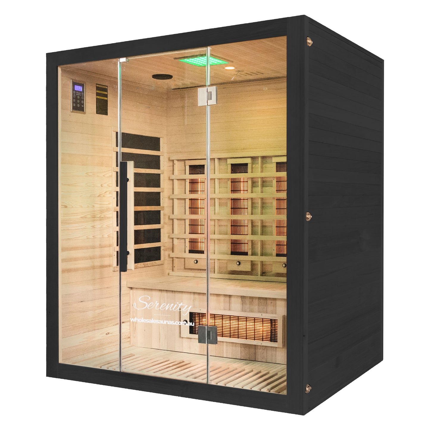 Serenity Midnight Black | Full Spectrum Infrared Sauna | 4 Person